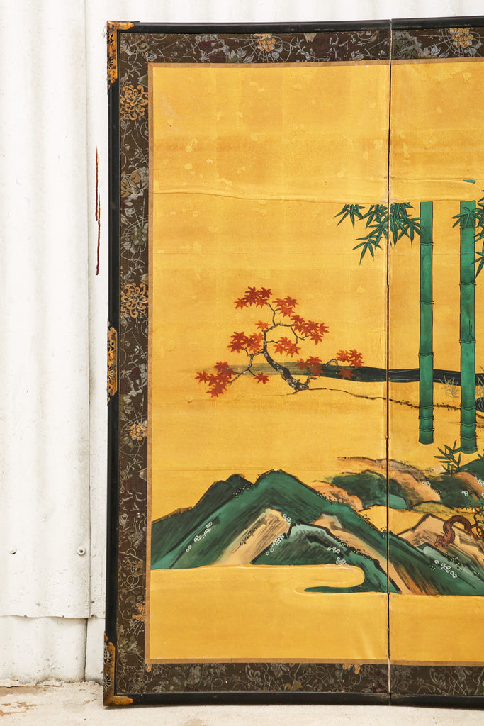 Pair of Japanese Edo Six Panel Screens the Seven Sages