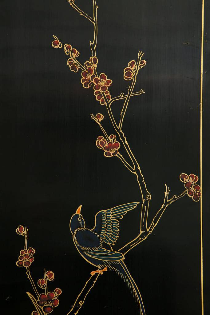 Chinese Export Four Panel Carved Soapstone Coromandel Screen