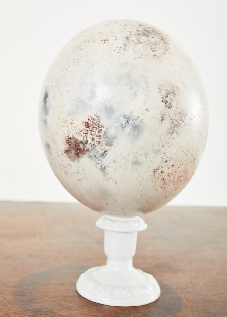 Set of Three Painted Dyed Ostrich Egg Specimens