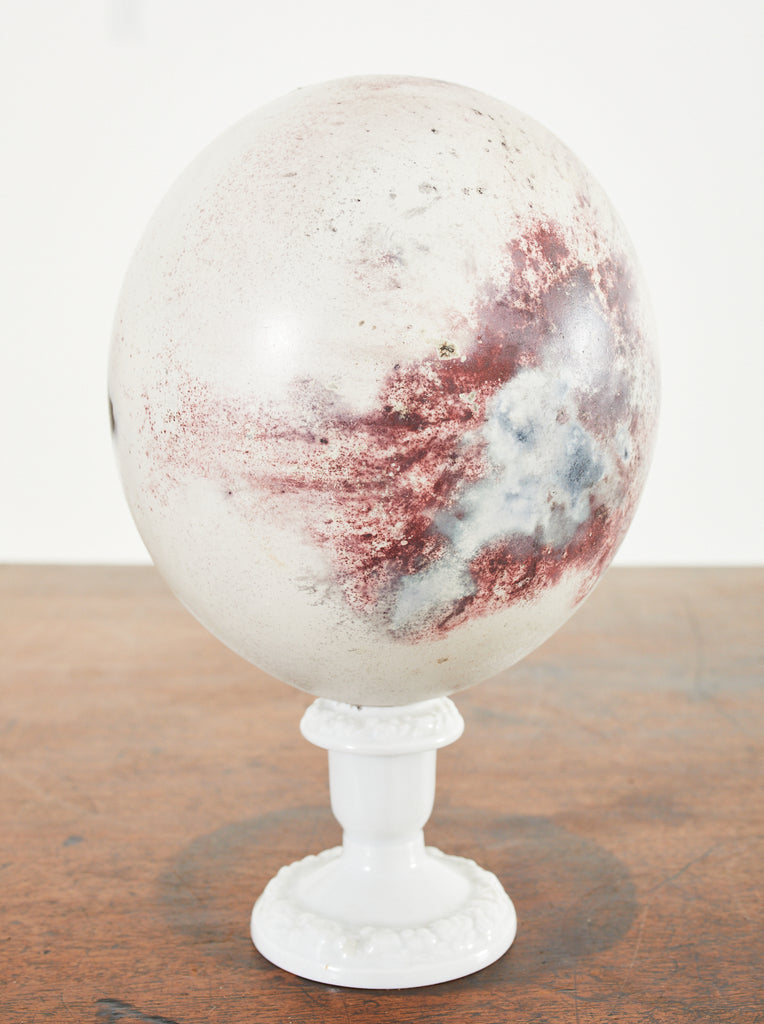 Set of Three Painted Dyed Ostrich Egg Specimens