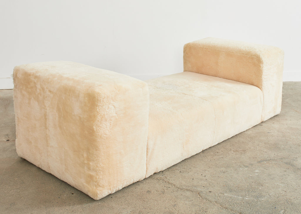 Martyn Lawrence Bullard Faux Fur Sheepskin Daybed Settee