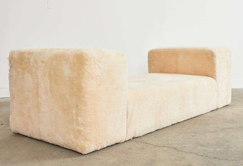 Martyn Lawrence Bullard Faux Fur Sheepskin Daybed Settee