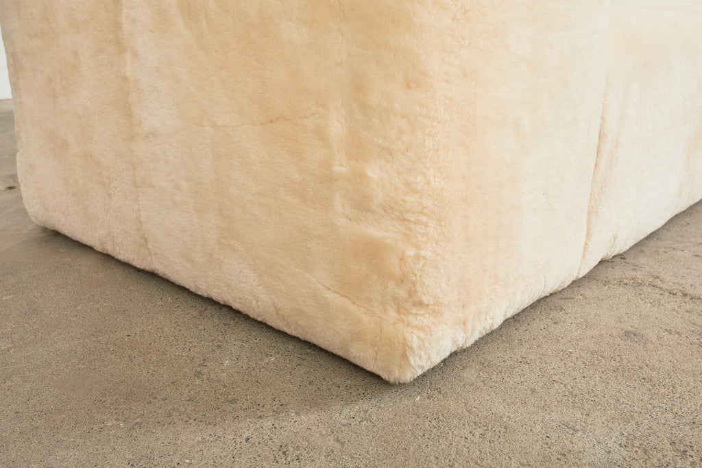 Martyn Lawrence Bullard Faux Fur Sheepskin Daybed Settee