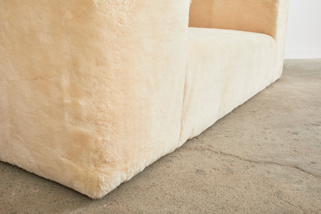 Martyn Lawrence Bullard Faux Fur Sheepskin Daybed Settee