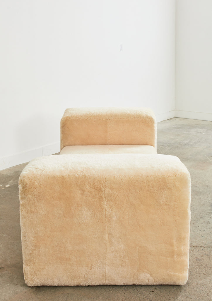 Martyn Lawrence Bullard Faux Fur Sheepskin Daybed Settee