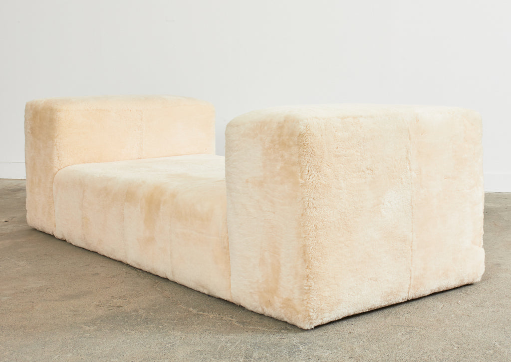 Martyn Lawrence Bullard Faux Fur Sheepskin Daybed Settee