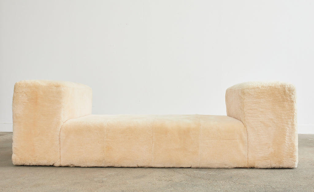 Martyn Lawrence Bullard Faux Fur Sheepskin Daybed Settee
