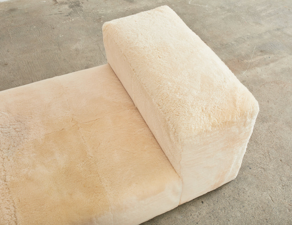 Martyn Lawrence Bullard Faux Fur Sheepskin Daybed Settee