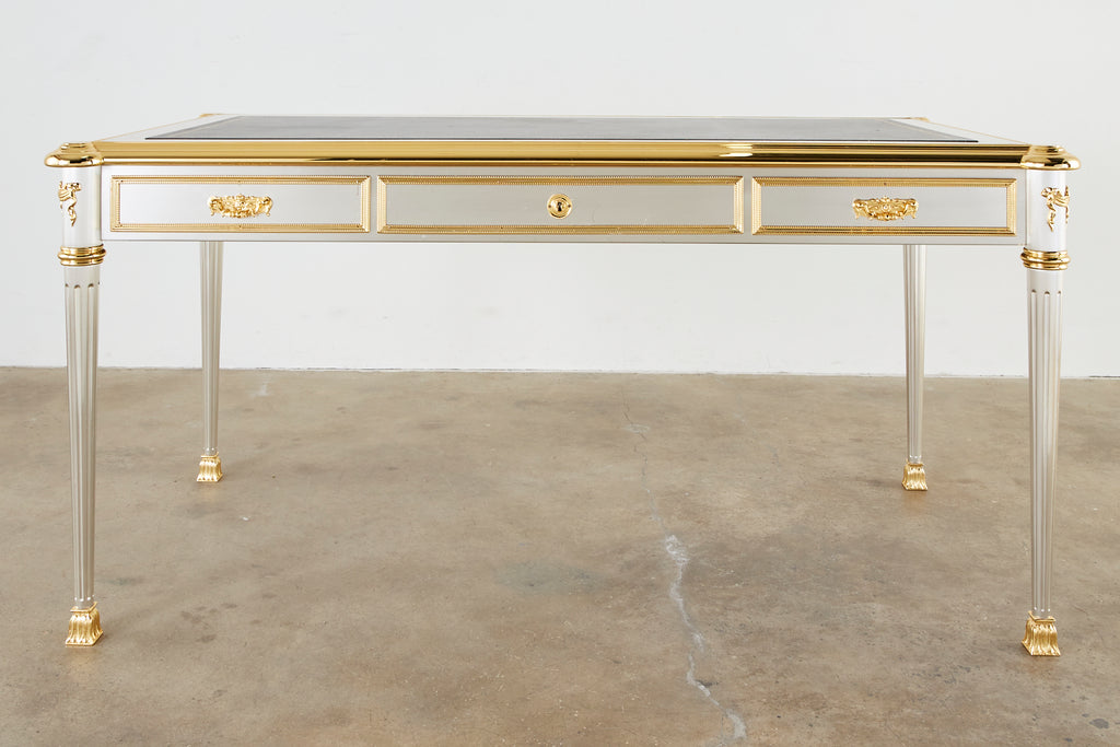 John Vesey Stainless Steel Bronze Neoclassical Desk