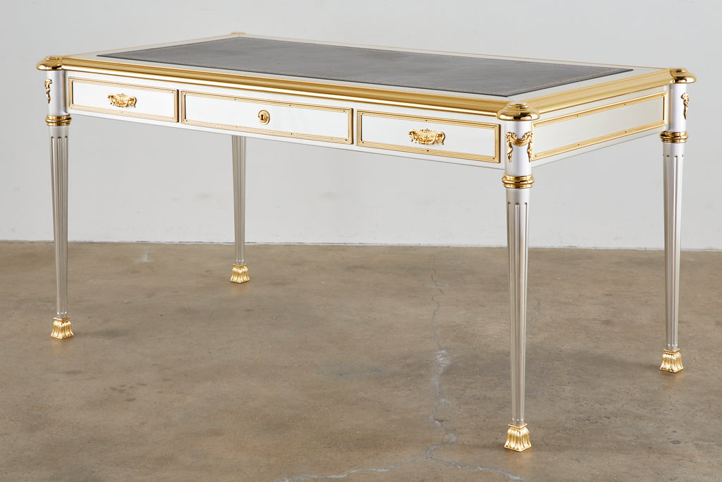 John Vesey Stainless Steel Bronze Neoclassical Desk