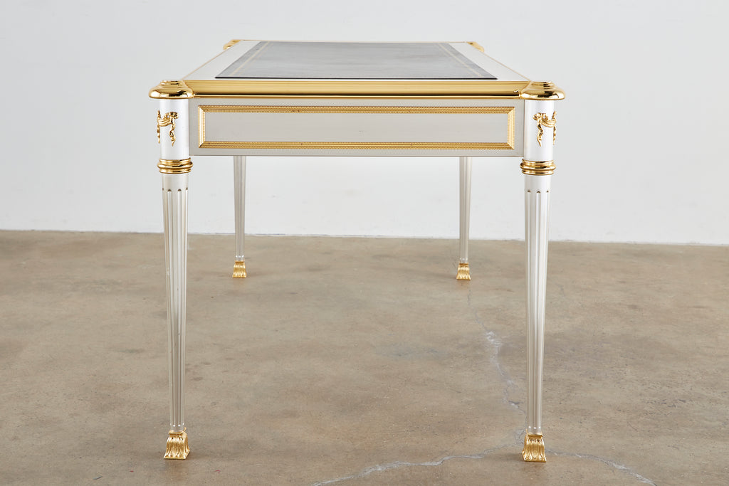 John Vesey Stainless Steel Bronze Neoclassical Desk