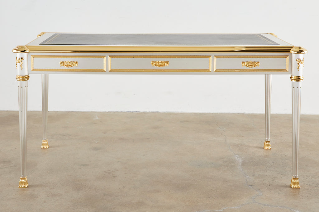 John Vesey Stainless Steel Bronze Neoclassical Desk