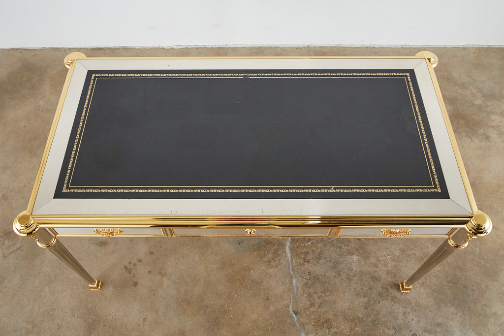 John Vesey Stainless Steel Bronze Neoclassical Desk