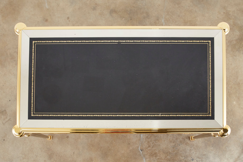 John Vesey Stainless Steel Bronze Neoclassical Desk