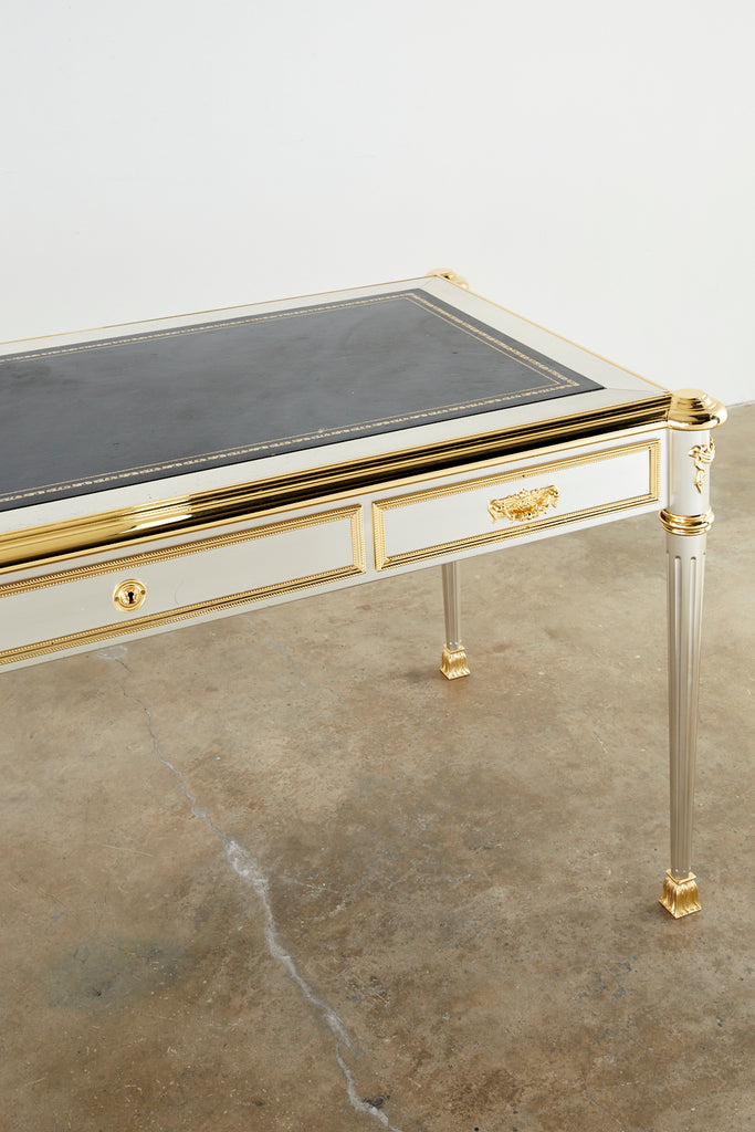John Vesey Stainless Steel Bronze Neoclassical Desk