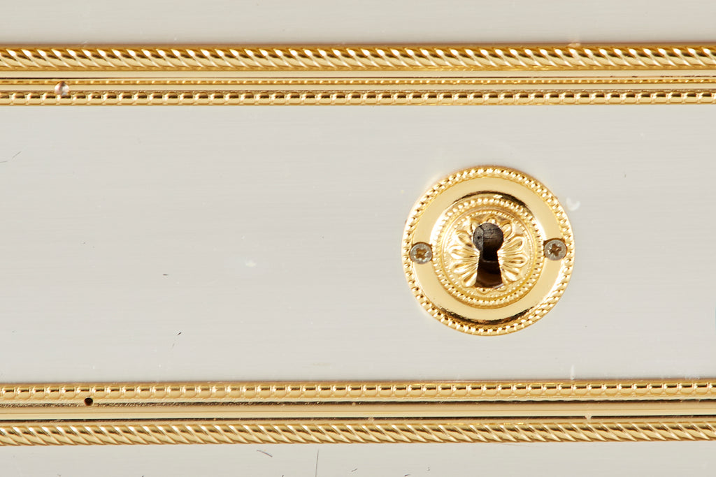 John Vesey Stainless Steel Bronze Neoclassical Desk