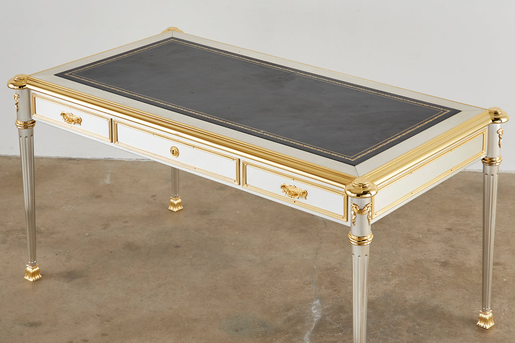 John Vesey Stainless Steel Bronze Neoclassical Desk