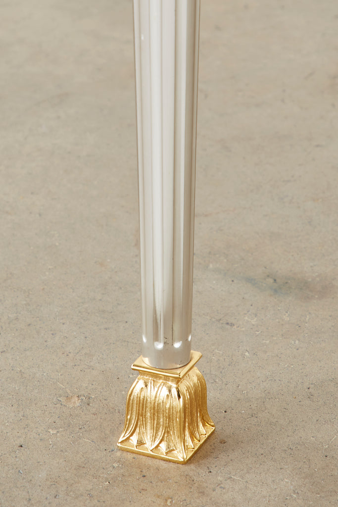 John Vesey Stainless Steel Bronze Neoclassical Desk