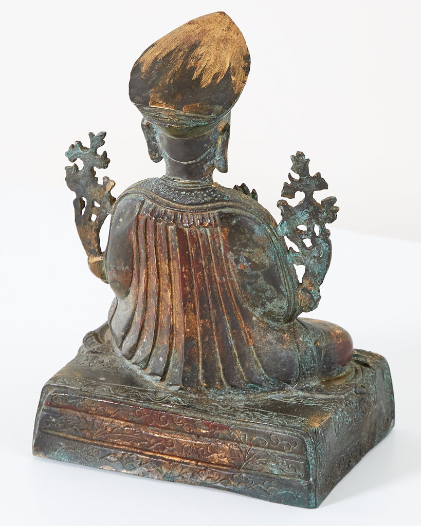Chinese Ming Style Bronze Metal Seated Buddha
