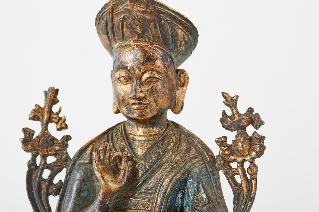 Chinese Ming Style Bronze Metal Seated Buddha