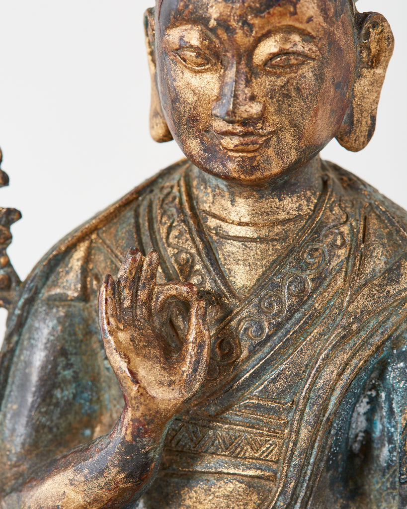 Chinese Ming Style Bronze Metal Seated Buddha