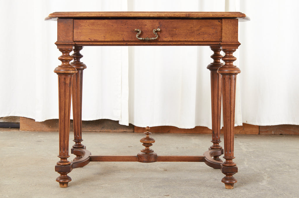 Diminutive French Louis XIV Style Walnut Writing Table Desk