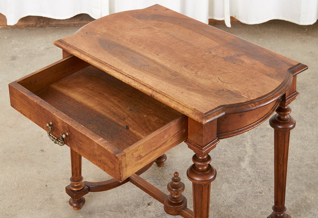 Diminutive French Louis XIV Style Walnut Writing Table Desk