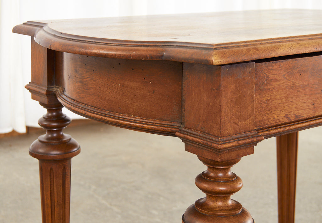 Diminutive French Louis XIV Style Walnut Writing Table Desk