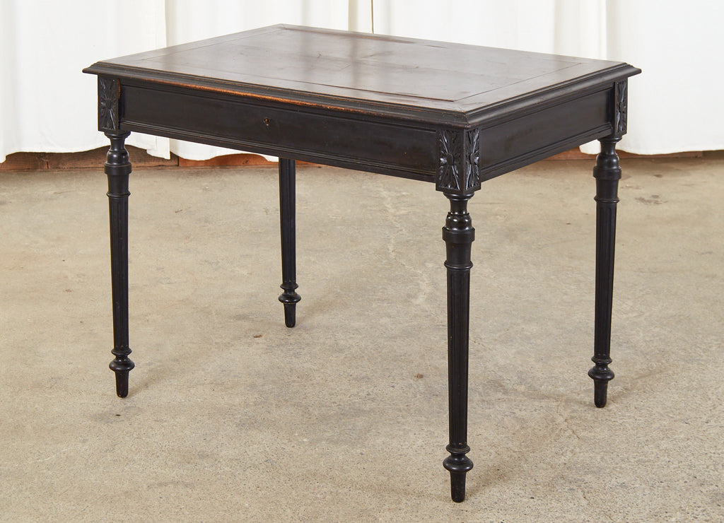French Louis XVI Style Diminutive Ebonized Writing Table