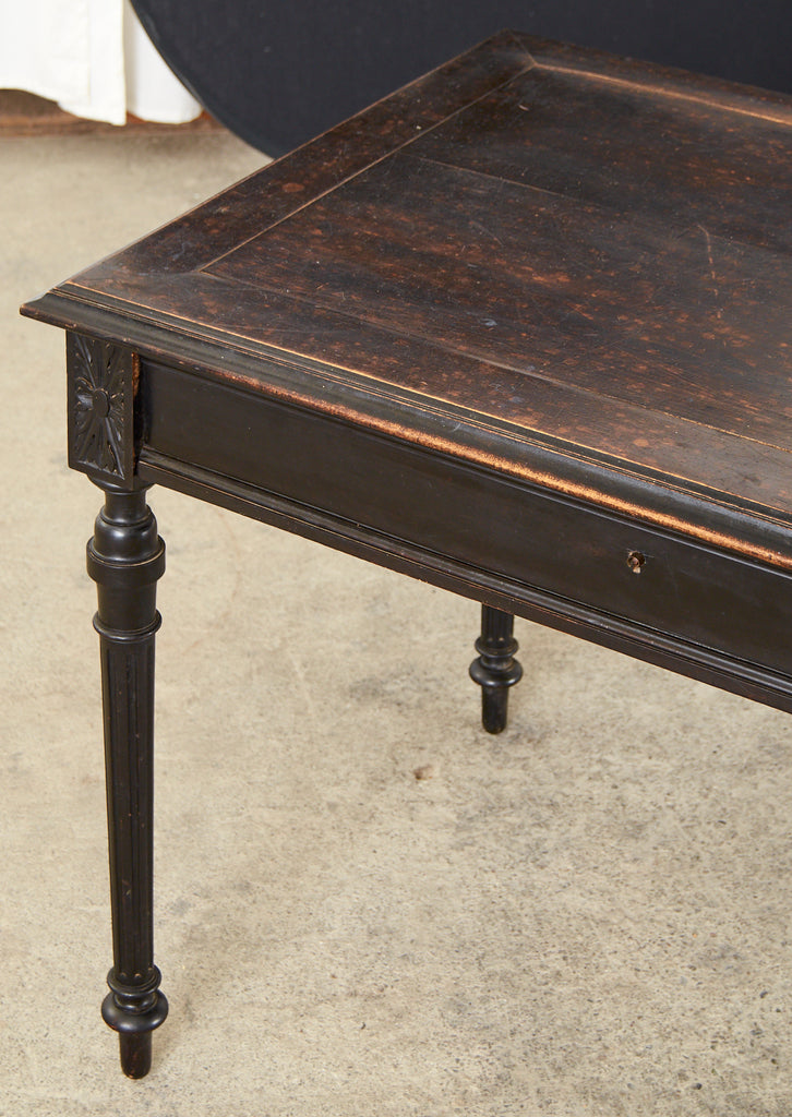 French Louis XVI Style Diminutive Ebonized Writing Table