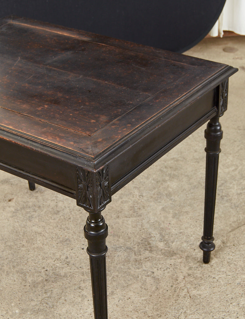 French Louis XVI Style Diminutive Ebonized Writing Table