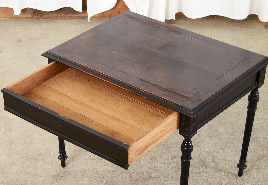 French Louis XVI Style Diminutive Ebonized Writing Table
