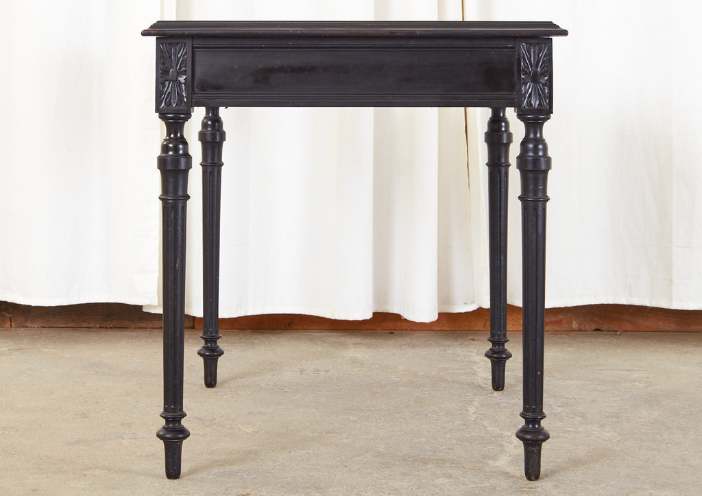 French Louis XVI Style Diminutive Ebonized Writing Table