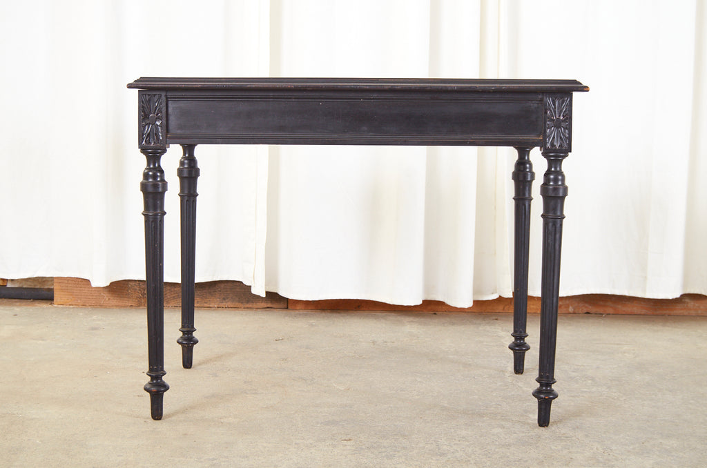 French Louis XVI Style Diminutive Ebonized Writing Table