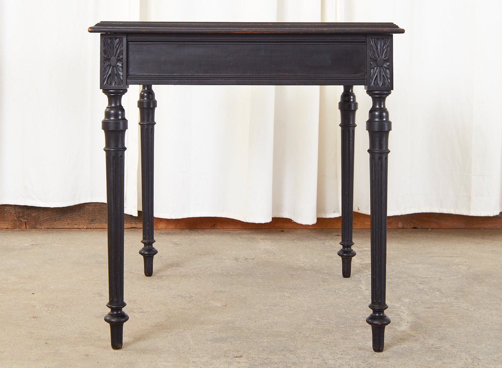 French Louis XVI Style Diminutive Ebonized Writing Table