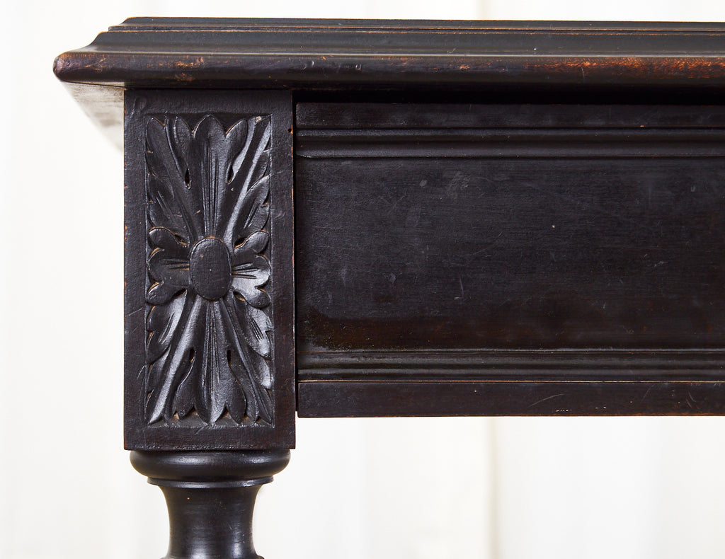 French Louis XVI Style Diminutive Ebonized Writing Table