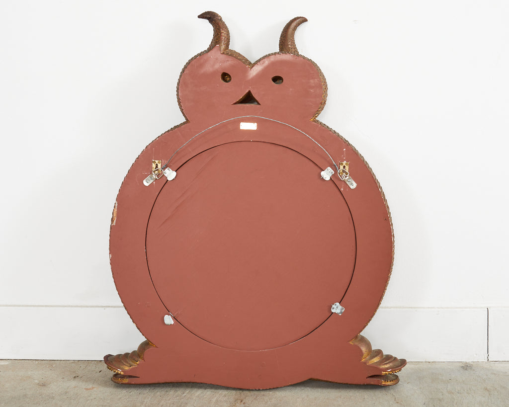 English Regency Style Giltwood Carved Dolphin Serpentine Mirror