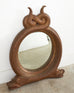 English Regency Style Giltwood Carved Dolphin Serpentine Mirror