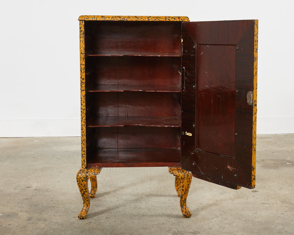 Queen Anne Style Cupboard Mustard Speckled by Ira Yeager