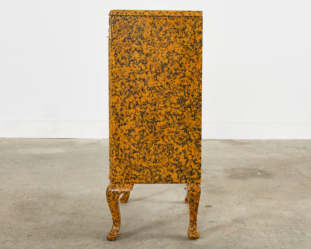 Queen Anne Style Cupboard Mustard Speckled by Ira Yeager