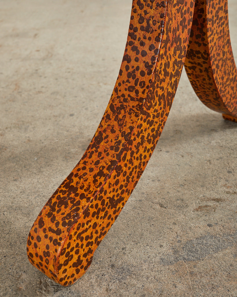 English Regency Style Table Lacquer Speckled by Artist Ira Yeager