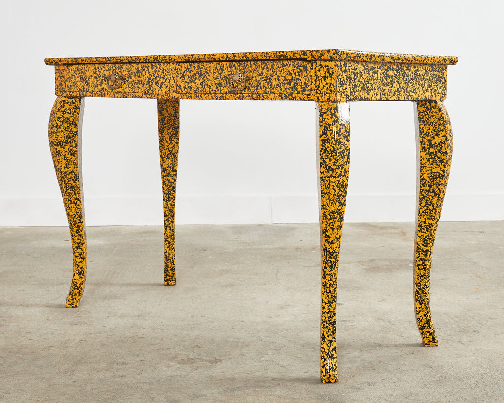 Queen Anne Style Console or Desk Speckled by Ira Yeager