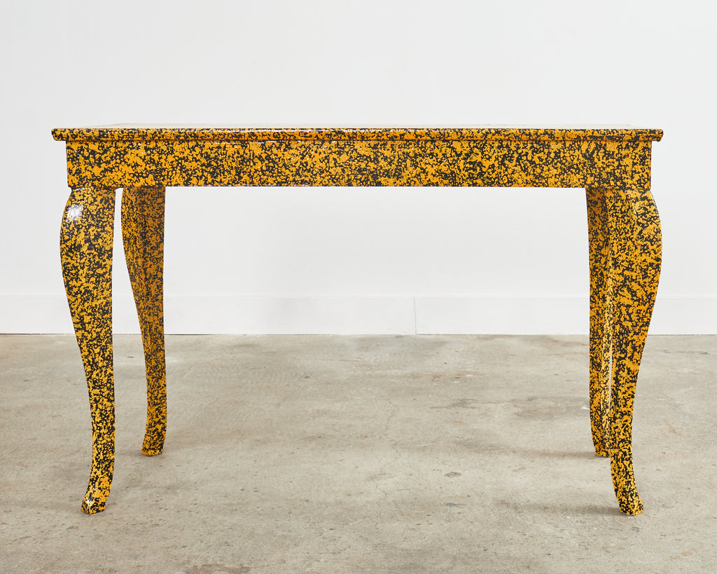 Queen Anne Style Console or Desk Speckled by Ira Yeager