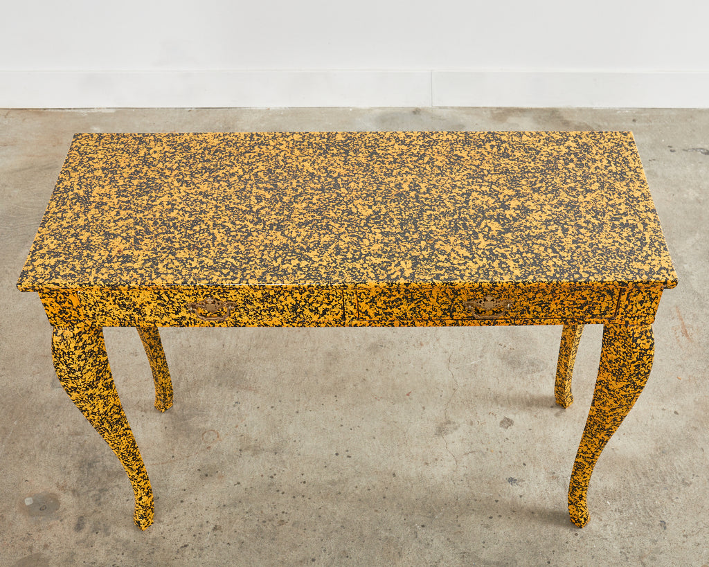 Queen Anne Style Console or Desk Speckled by Ira Yeager