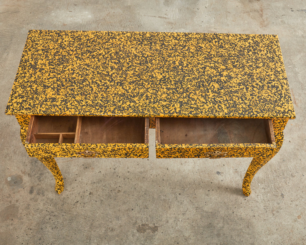 Queen Anne Style Console or Desk Speckled by Ira Yeager