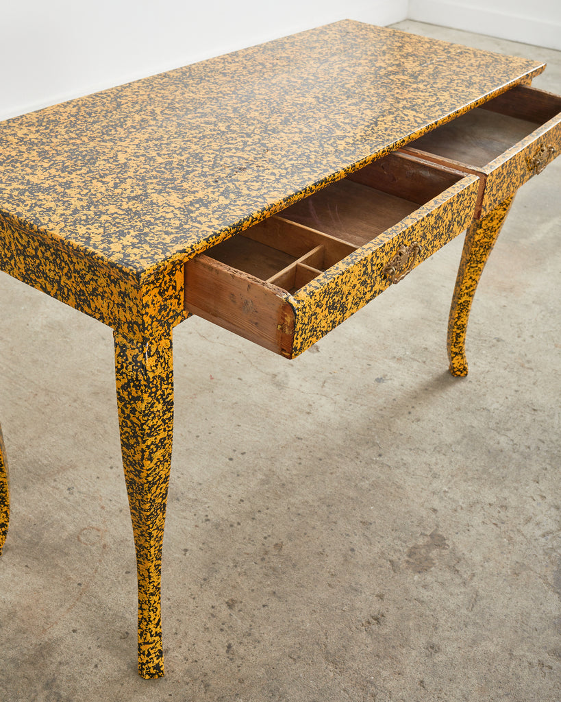 Queen Anne Style Console or Desk Speckled by Ira Yeager