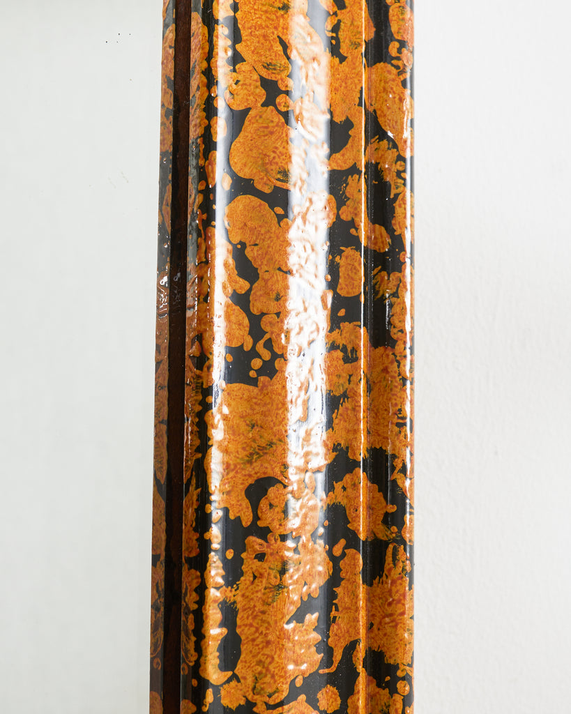 Folk Art Lacquer Speckled Mirror by Artist Ira Yeager