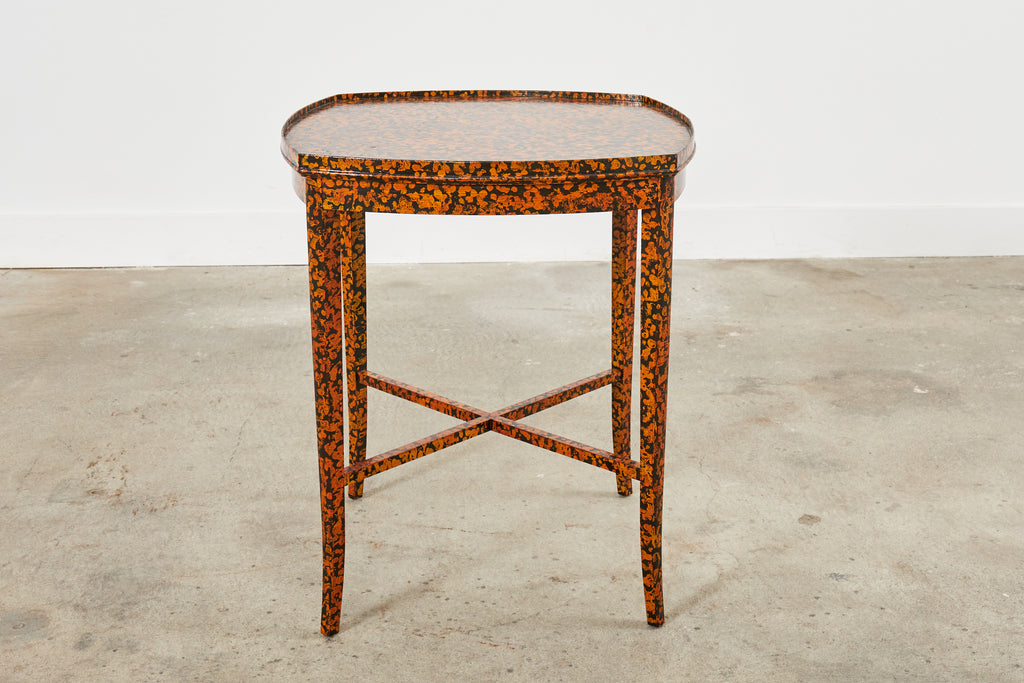 English Regency Style Center Table Speckled by Ira Yeager