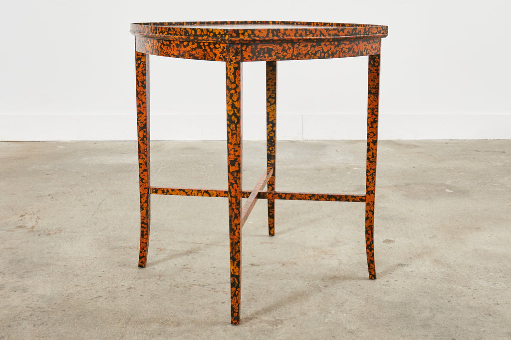 English Regency Style Center Table Speckled by Ira Yeager