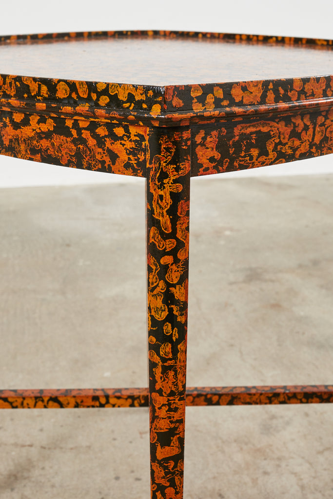 English Regency Style Center Table Speckled by Ira Yeager